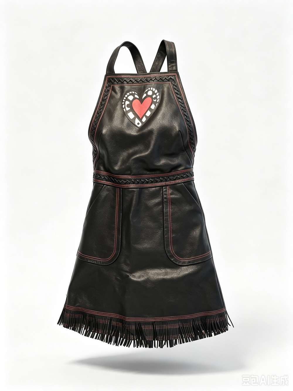 Dior black leather dress